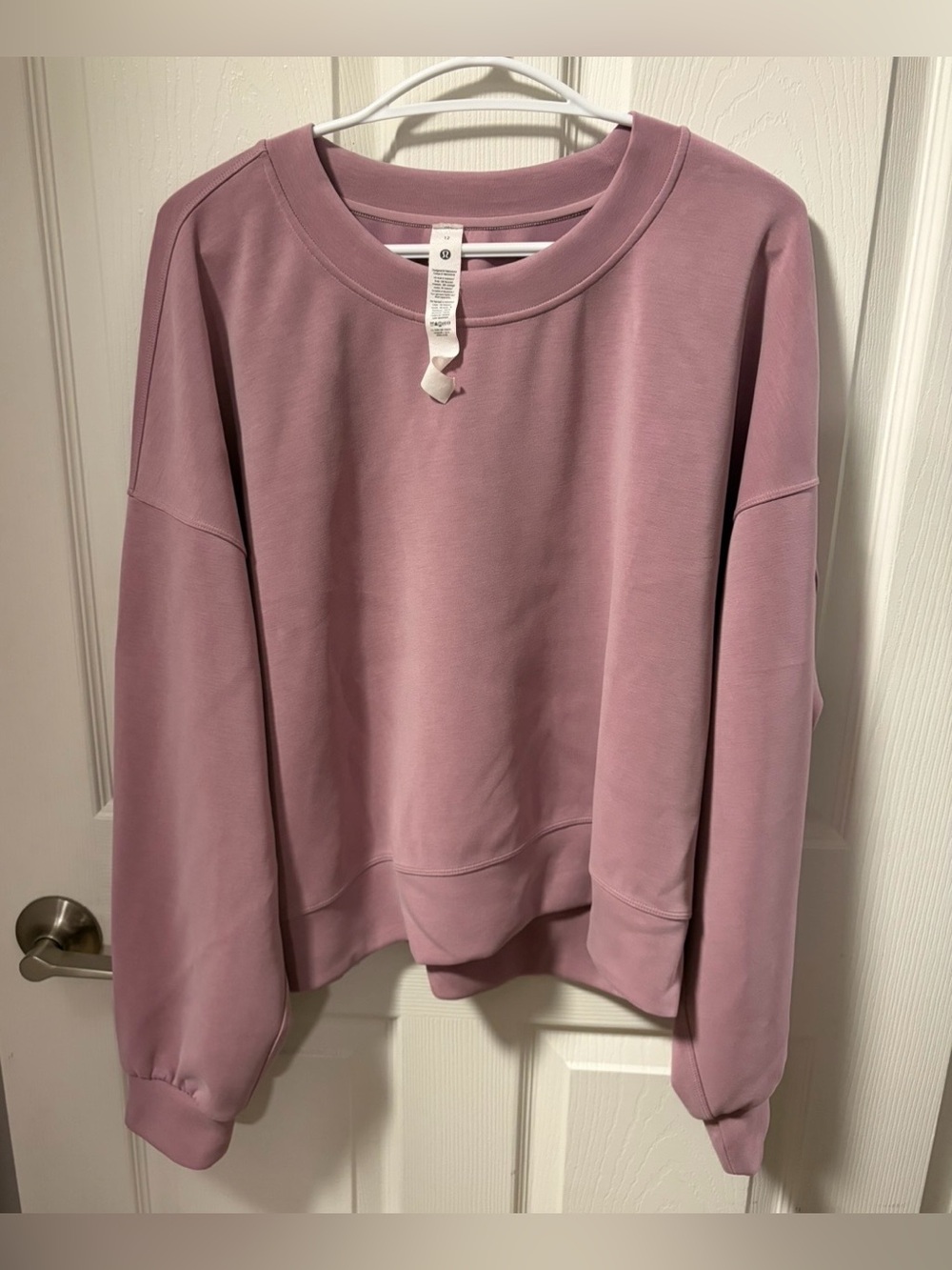 Lululemon Softstreme Perfectly Oversized Cropped Crew - Sz 12